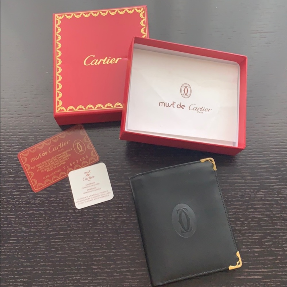 Cartier Leather Black Wallet